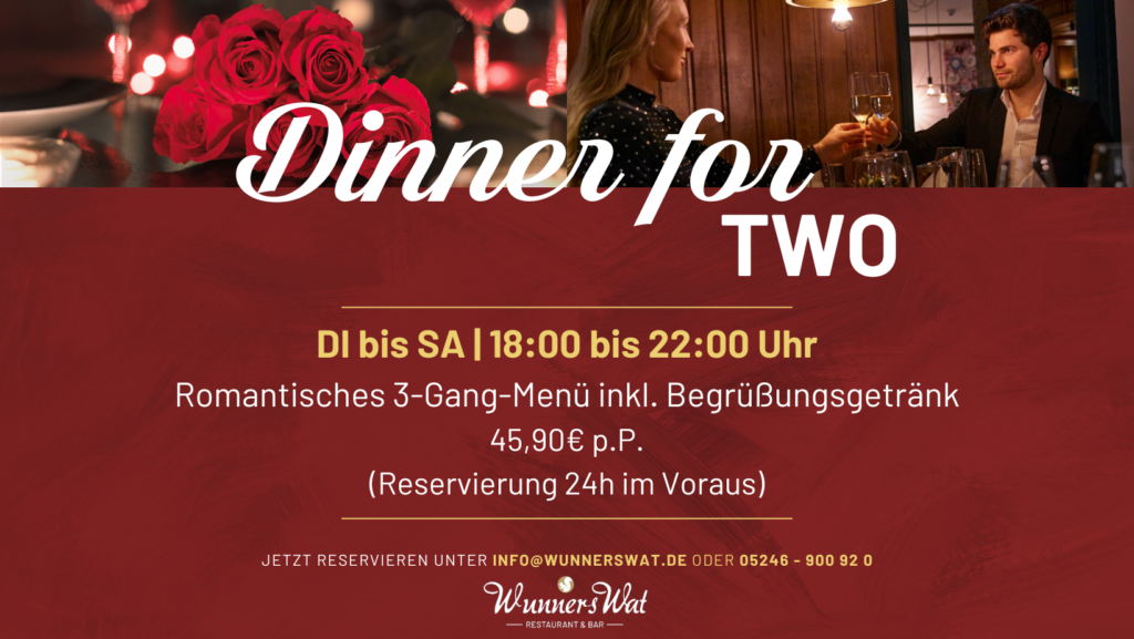Dinner For Two Im Hotel WunnersWat In Verl