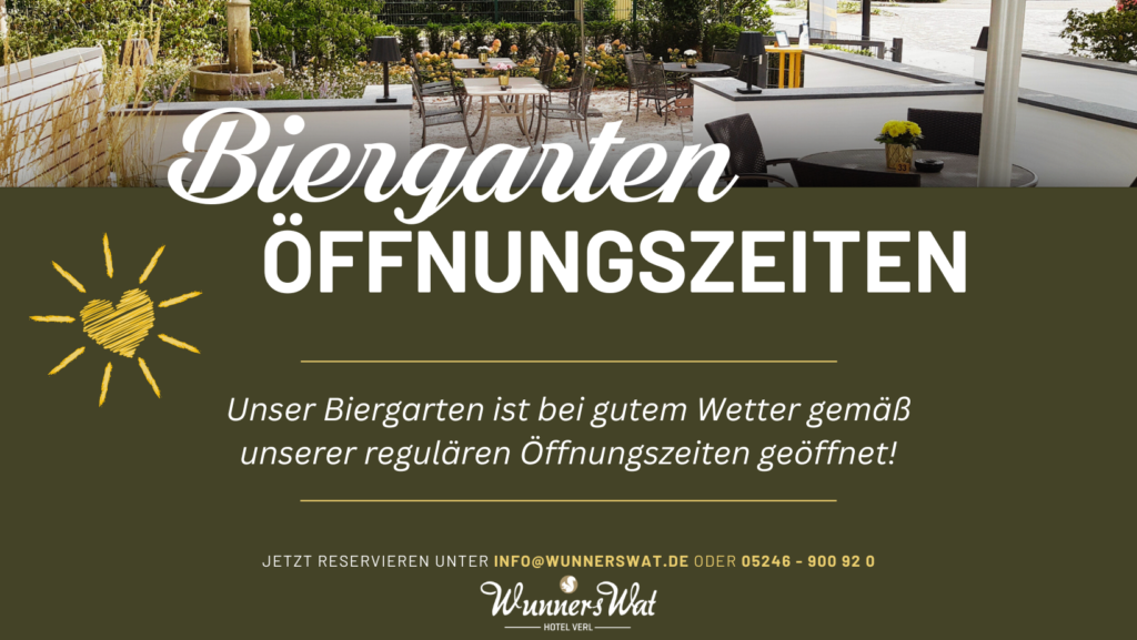 Biergarten Öffnungszeiten Hotel WunnersWat In Verl